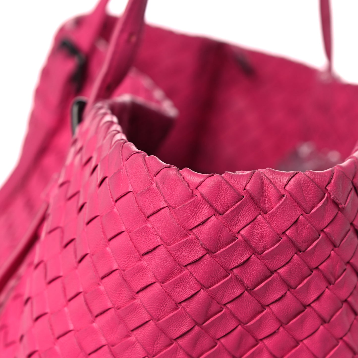 Nappa Intrecciato Large Seamless Tote Fuchsia