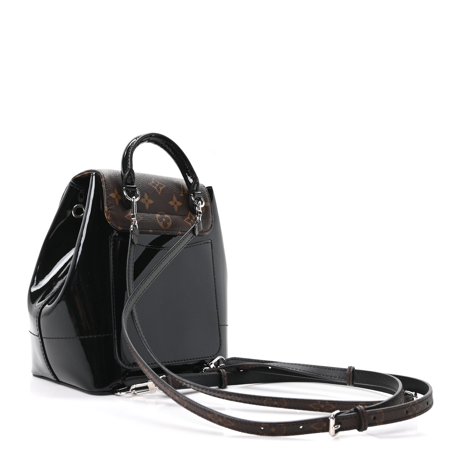 Louis Vuitton Patent Monogram Hot Springs Backpack Black 3 of 9