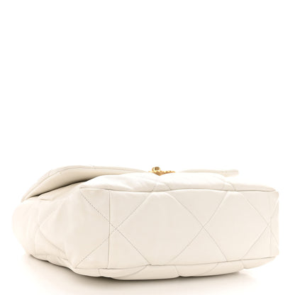 Chanel Lambskin Quilted Large Chanel 19 Flap White 4 of 10