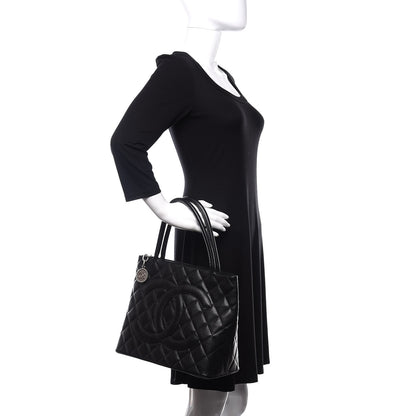 Chanel Caviar Quilted Medallion Tote Black 2 of 11