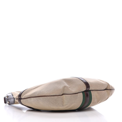 Gucci Canvas Web GG Reins Hobo Brown 4 of 11