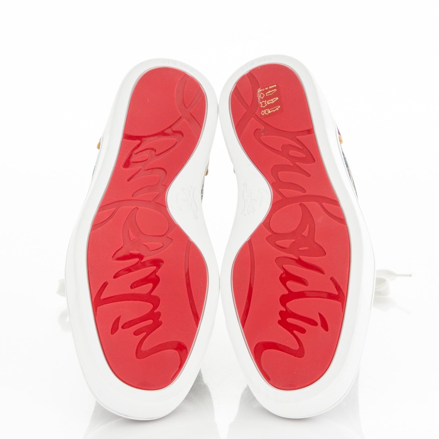 Metallic Gloss Glitter Sirene Louis Orlato Flat Sneakers 40.5 Gold