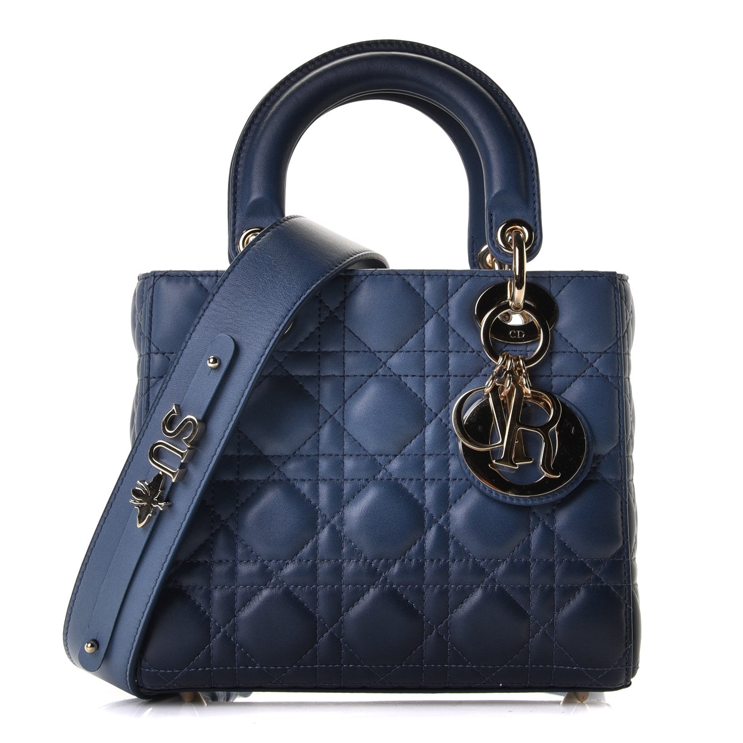 Christian Dior Lambskin Cannage Gradient Small My ABCDior Lady Dior Indigo Blue 1 of 11
