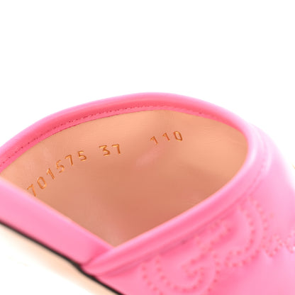 Gucci Nappa GG Matelasse GG Marmont Flat Slide Sandals 37 Bon Bon 8 of 11