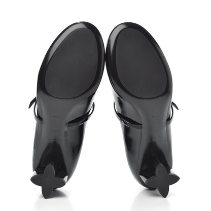 Louis Vuitton Patent Uniformes Silhouette 40mm Pumps 38.5 Black 5 of 8