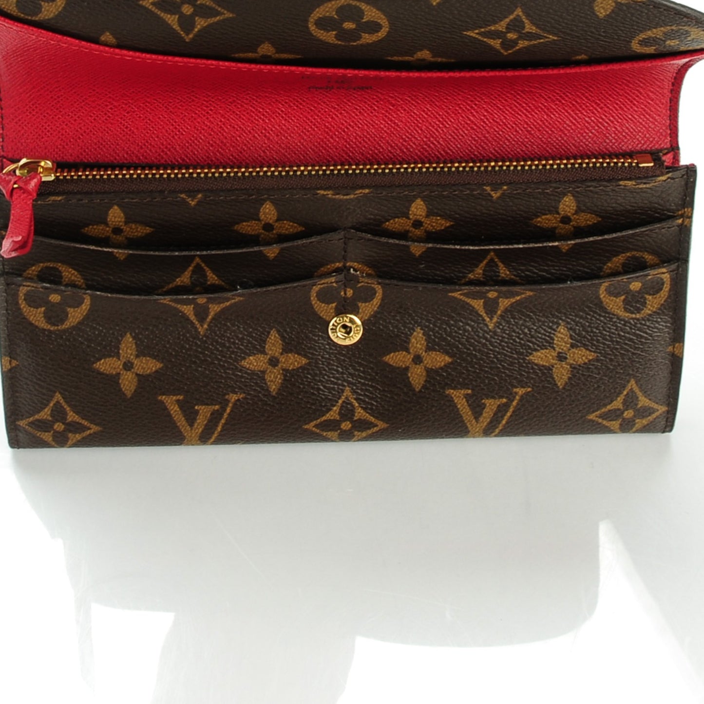 Monogram Emilie Wallet Red