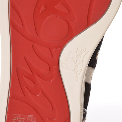 Christian Louboutin Calf Hair Animal Print Womens Rantus Orlato Flat Sneakers 37.5 Multicolor 6 of 9