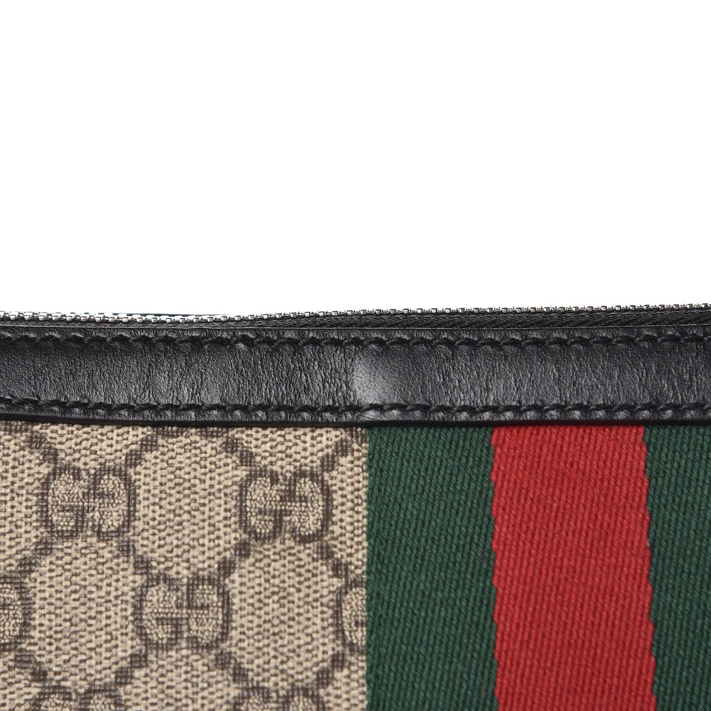 GG Supreme Monogram Web Messenger Bag Black