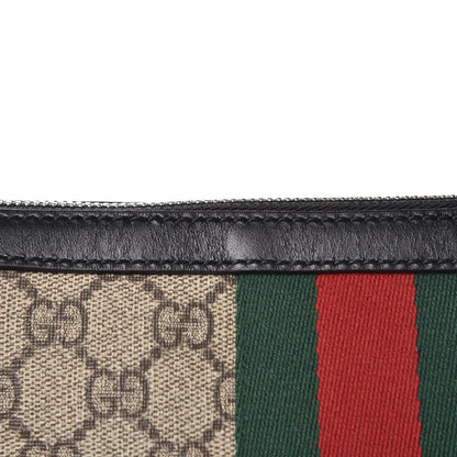 Gucci GG Supreme Monogram Web Messenger Bag Black 12 of 12