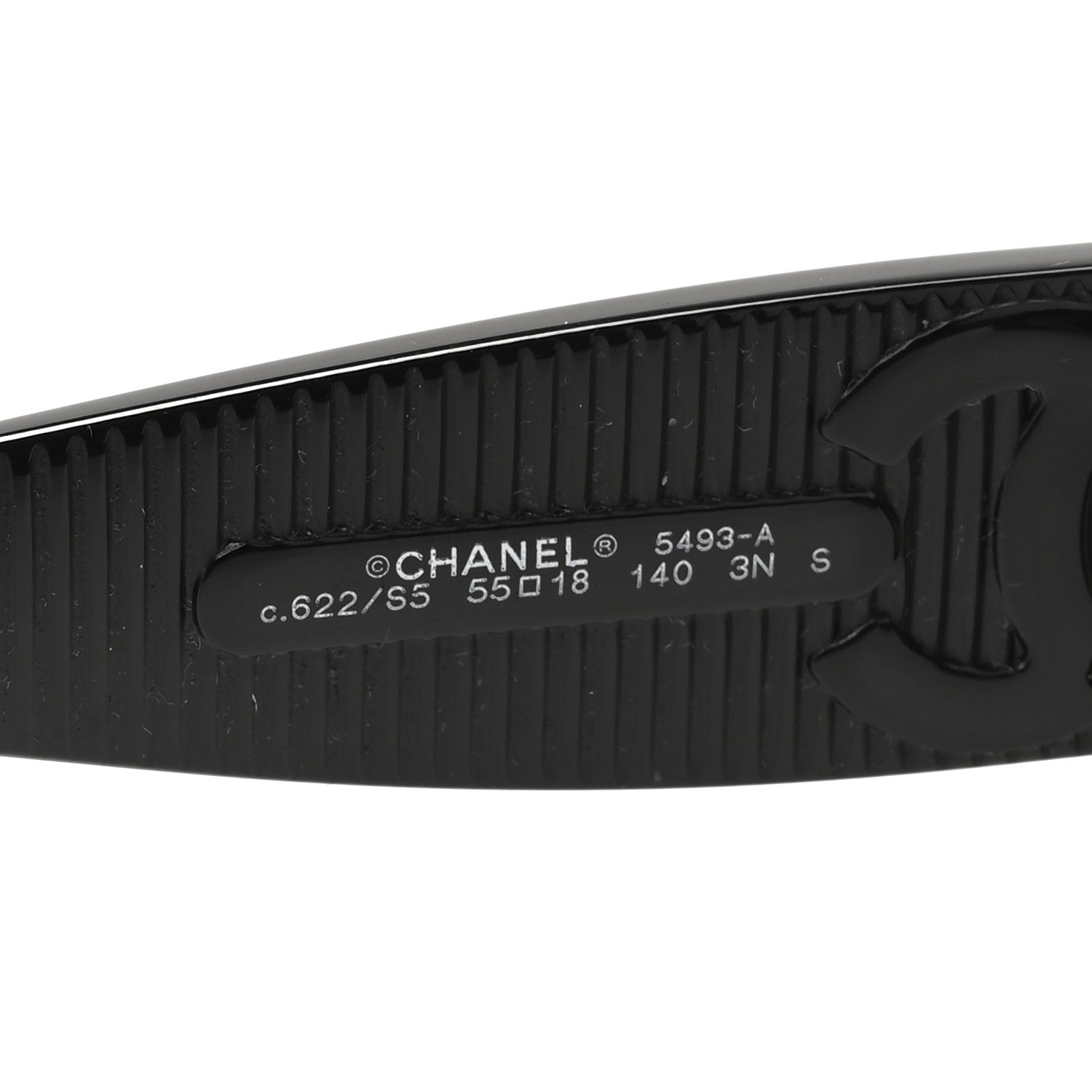 Chanel Acetate Rectangle Sunglasses 5493-A Black Brown 5 of 7