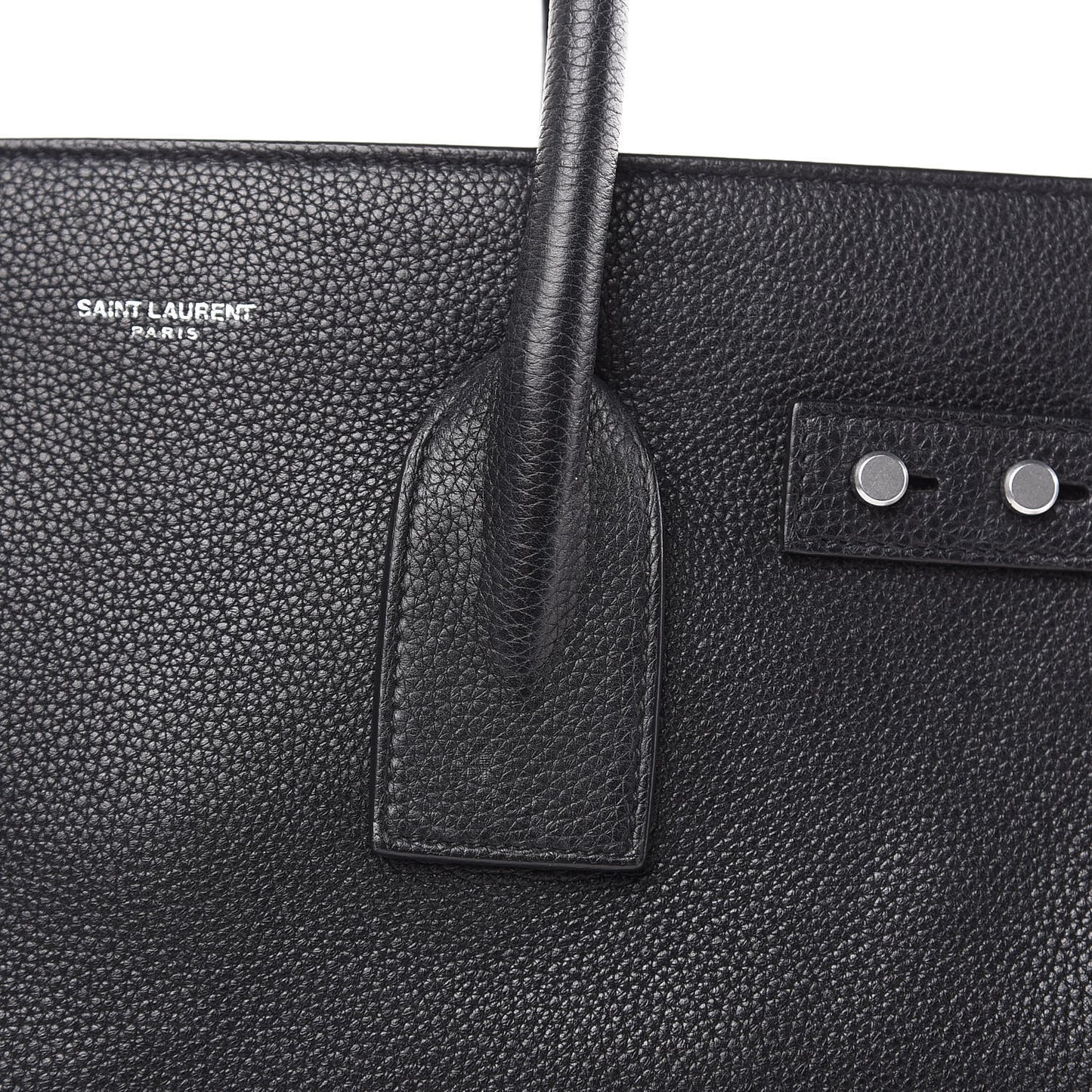 Grained Calfskin Small Supple Sac De Jour Black