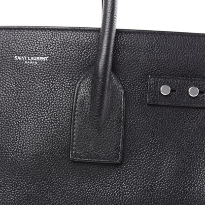 Saint Laurent Grained Calfskin Small Supple Sac De Jour Black 14 of 16