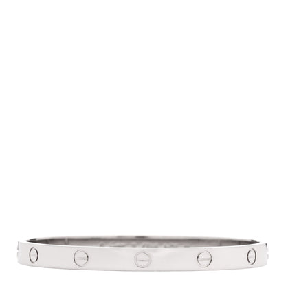 Cartier 18K White Gold LOVE Bracelet 19 1 of 8