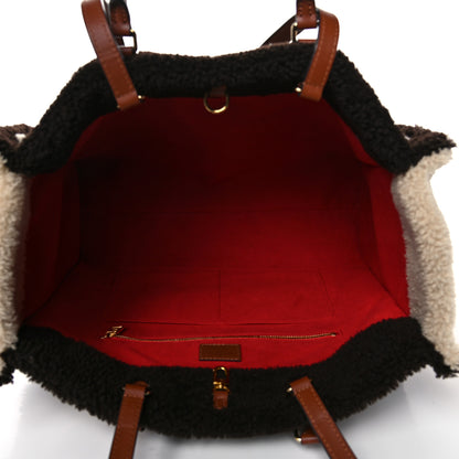 Louis Vuitton Shearling Monogram Giant Teddy Onthego GM Black White 5 of 12