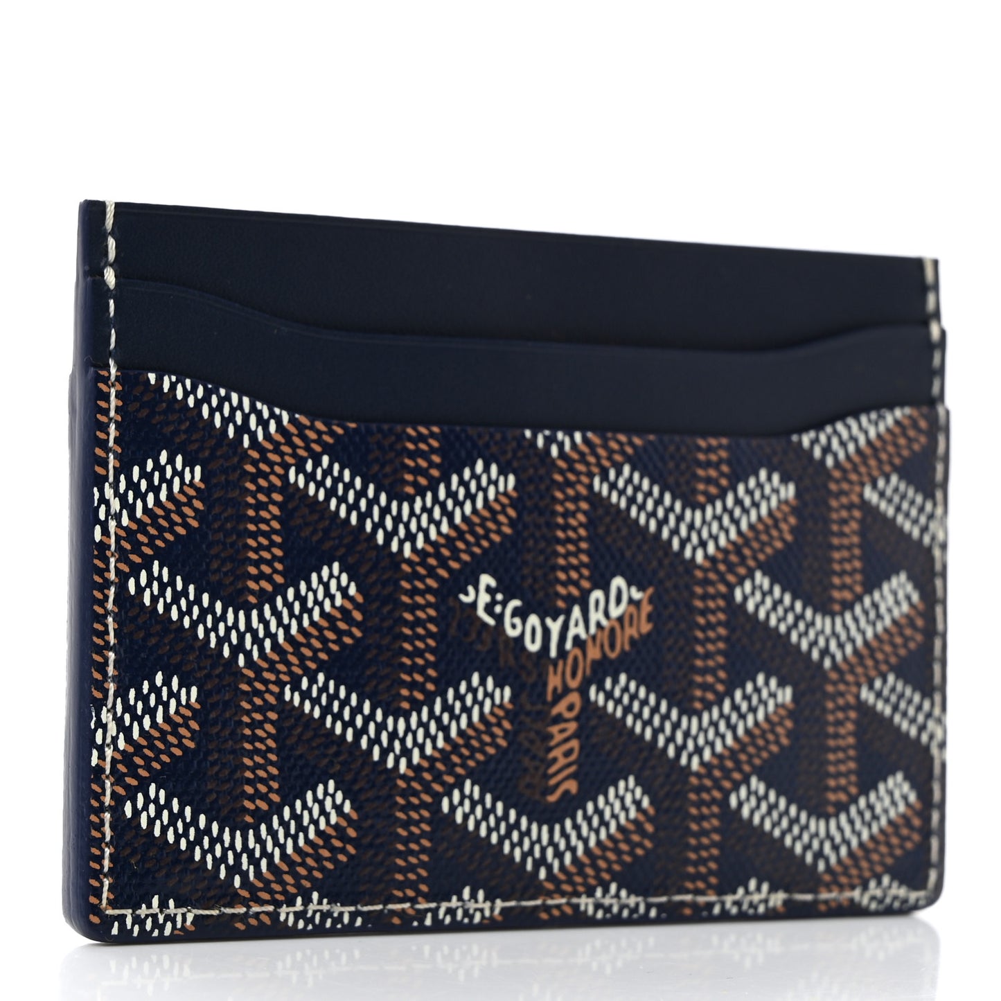 Goyardine Saint Sulpice Card Holder Navy