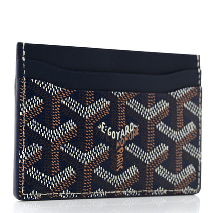Goyard Goyardine Saint Sulpice Card Holder Navy 3 of 7