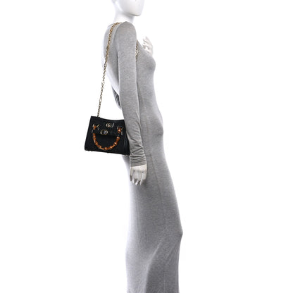 Gucci New Canvas Charisma Calfskin Crystal GG Monogram Mini Diana Tote Black 2 of 12