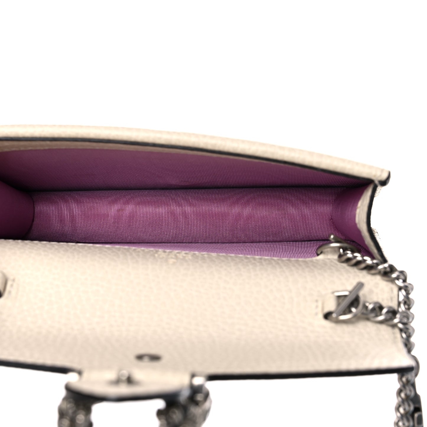 Dollar Calfskin Crystal Super Mini Dionysus Shoulder Bag Mystic White Black Diamond