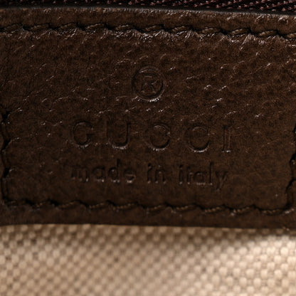 Gucci GG Supreme Monogram Textured Dollar Calfskin Web Medium Blondie Shoulder Flap Bag Beige Ebony New Acero 6 of 12