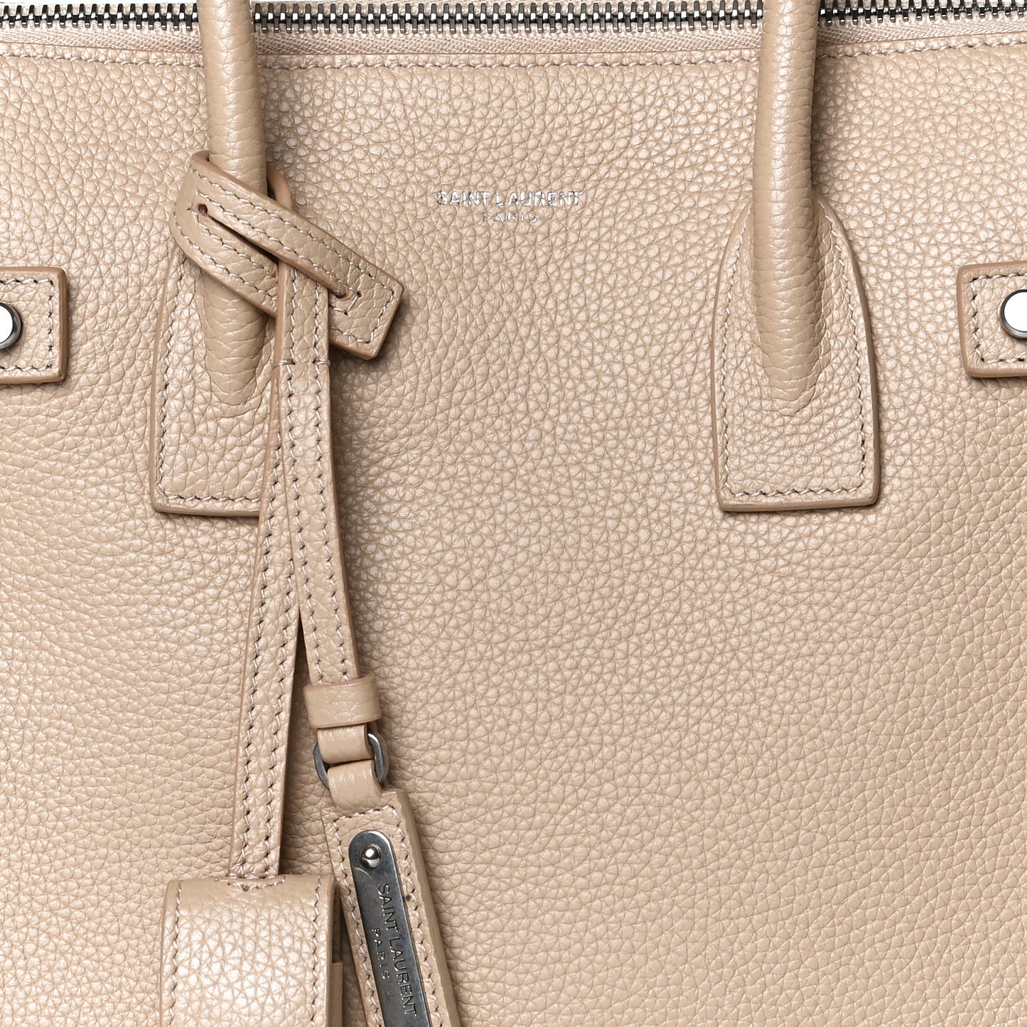 Grained Calfskin Baby Sac De Jour Souple Dark Beige