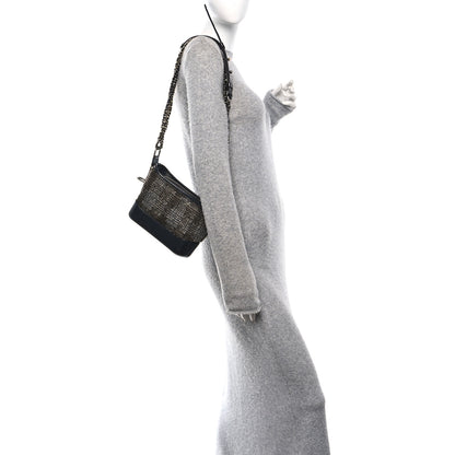 Chanel Tweed Calfskin Small Gabrielle Hobo Brown 2 of 10