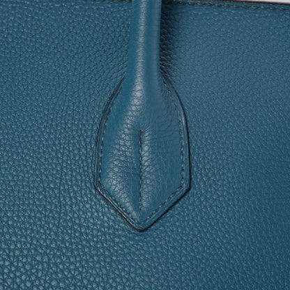 Hermes Taurillon Clemence JPG Shoulder Birkin II 42 Cobalt 29 of 32
