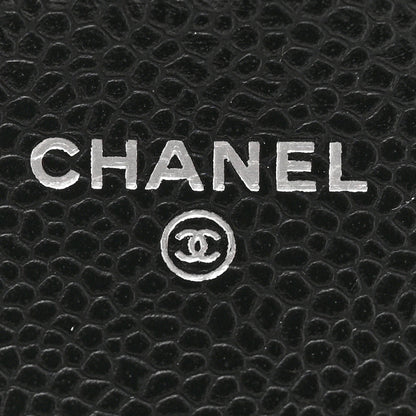 Chanel Caviar Quilted Flap Card Holder Wallet Black 6 of 9