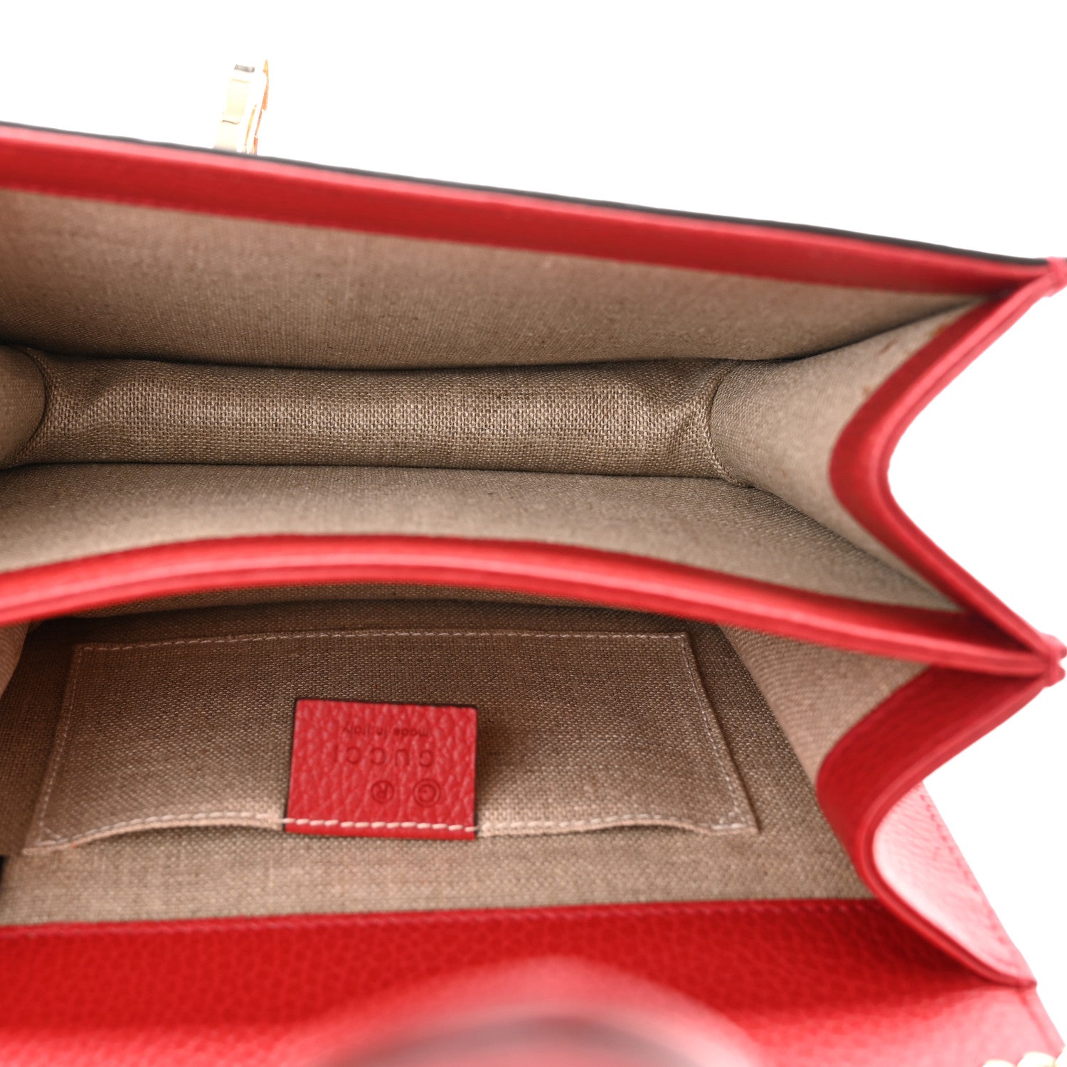 Gucci Dollar Calfskin Small Interlocking G Shoulder Bag Red 5 of 10
