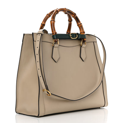 Gucci Wonka Grain Calfskin Medium Diana Tote Bag Oatmeal Vintage Green 3 of 16