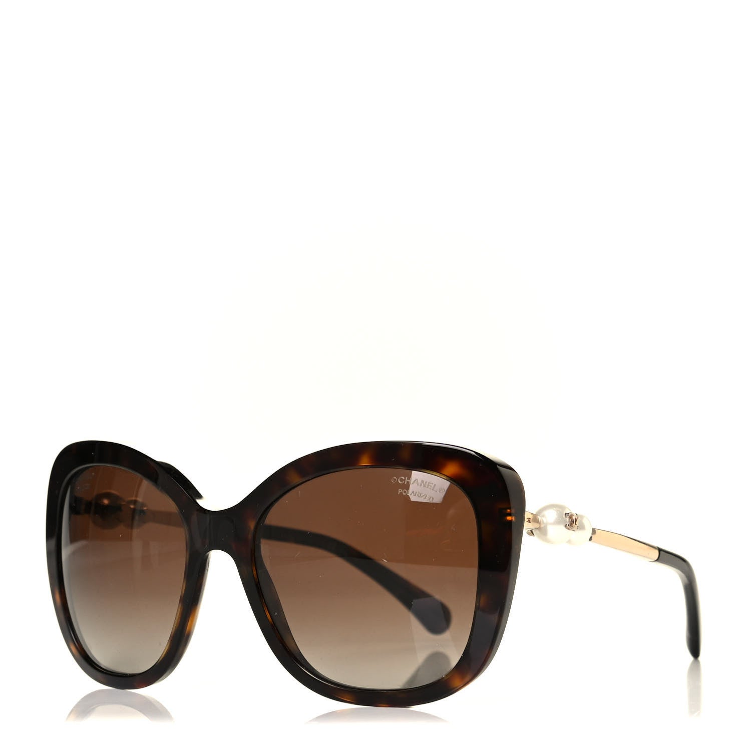 Chanel Cat Eye Pearl Sunglasses 5340-H Tortoise 1 of 5