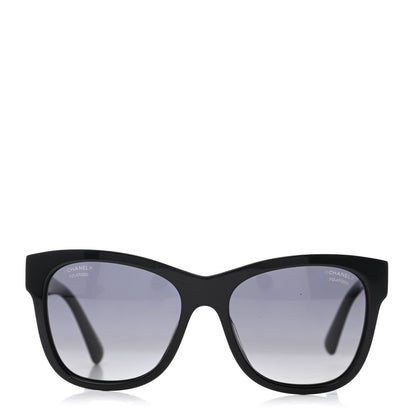 Chanel Acetate Polarized Square CC Sunglasses 5380 Black 2 of 4
