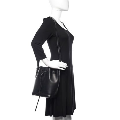 Mansur Gavriel Calfskin Mini Bucket Bag Black Flamma 2 of 13
