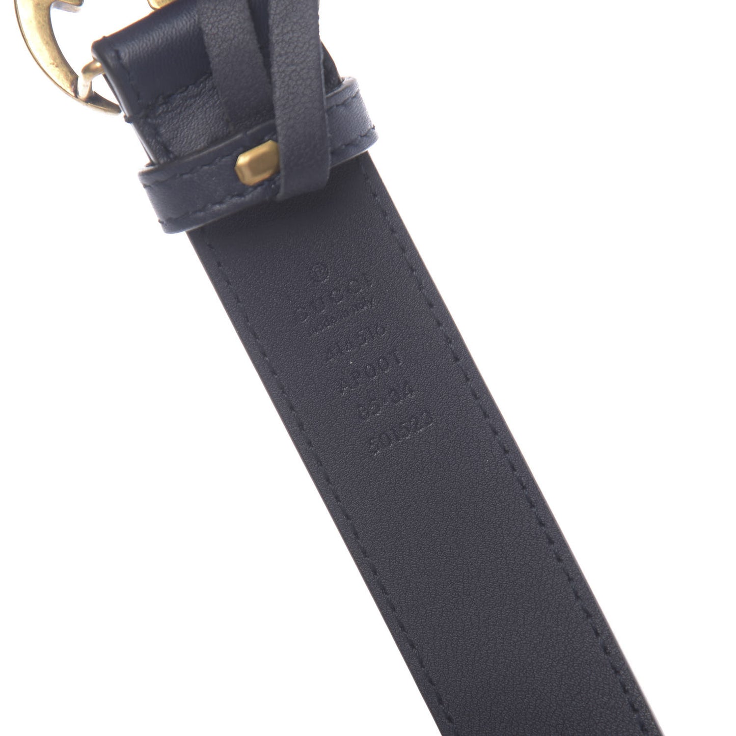 Moon Calfskin Double G 30mm Belt 85 34 Blue