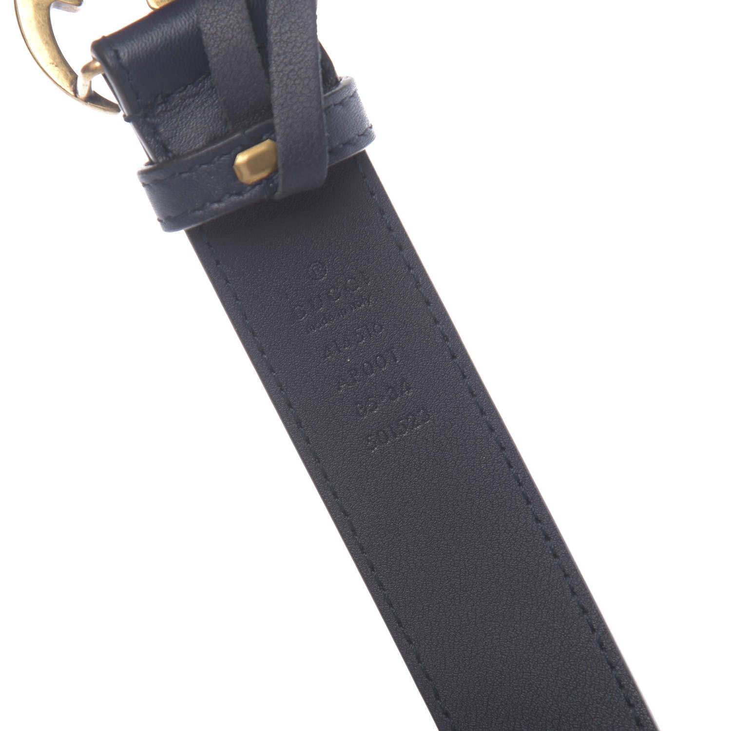Gucci Moon Calfskin Double G 30mm Belt 85 34 Blue 3 of 5