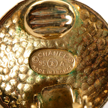 Chanel CC Clip On Earrings Gold 4 of 4