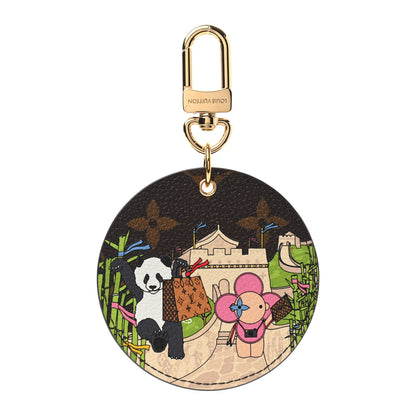Louis Vuitton Monogram 2021 Christmas Animation China Wall Bag Charm Key Ring Myosotis Blue 1 of 4