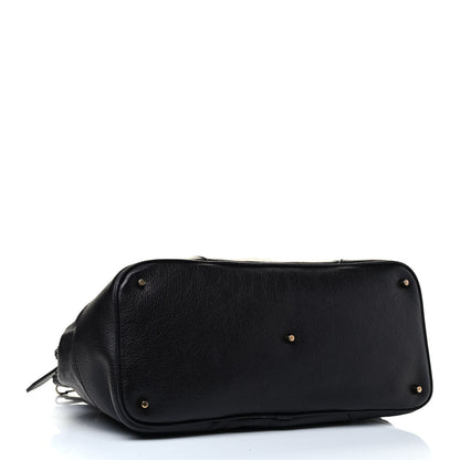 Burberry Grainy Calfskin Medium Larsen Bowling Bag Black 3 of 4