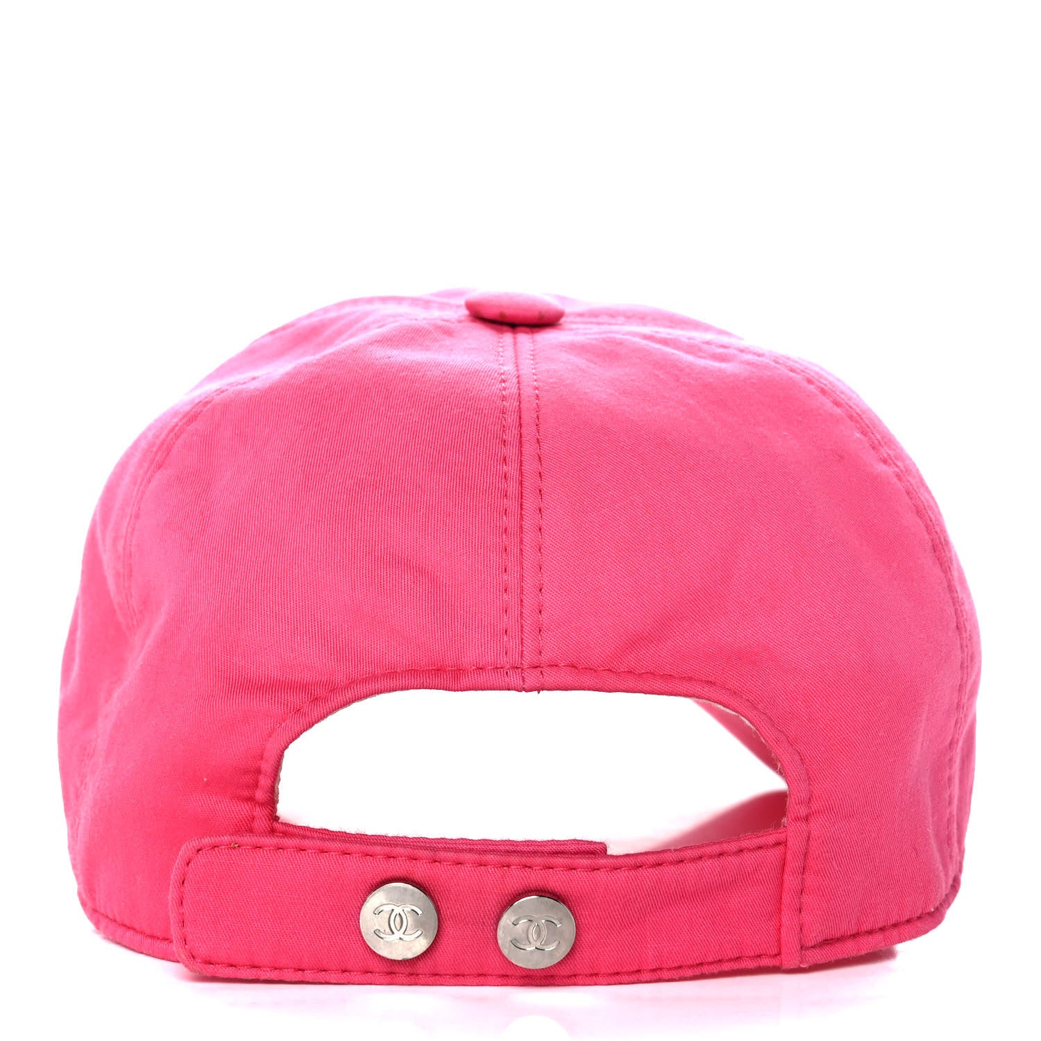 Chanel Cotton CC Cap Hat Fuchsia Orange 5 of 8
