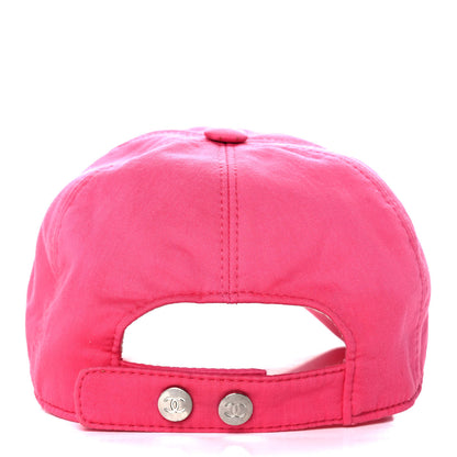 Chanel Cotton CC Cap Hat Fuchsia Orange 5 of 8