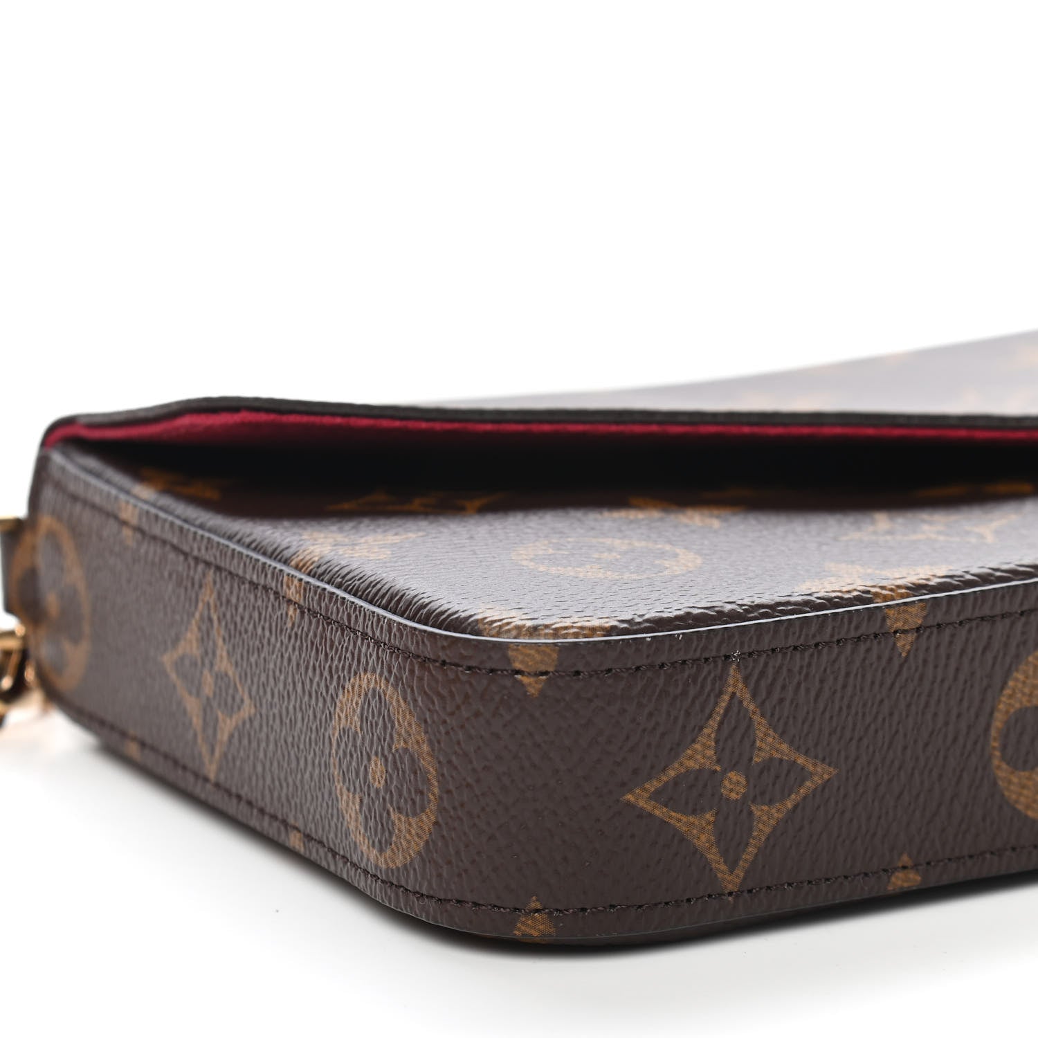 Louis Vuitton Monogram Pochette Felicie Chain Wallet Fuchsia 8 of 9