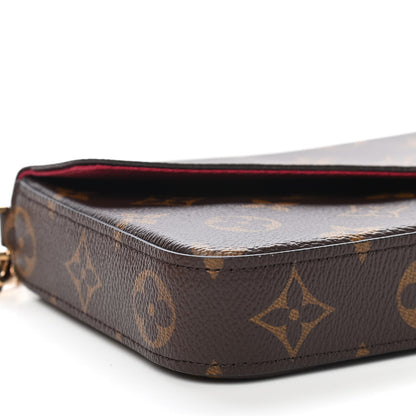 Louis Vuitton Monogram Pochette Felicie Chain Wallet Fuchsia 8 of 9