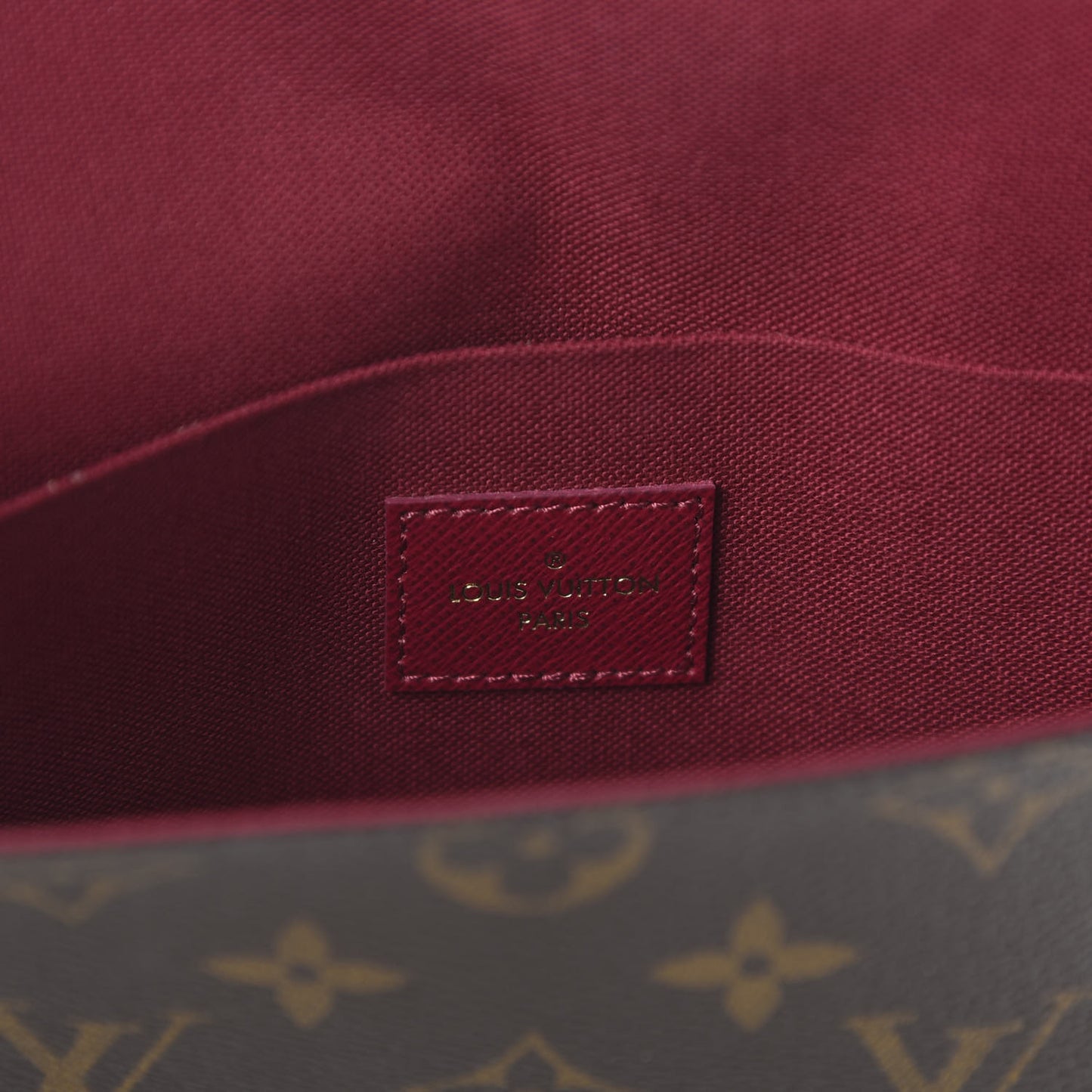 Monogram Pochette Felicie Chain Wallet Fuchsia