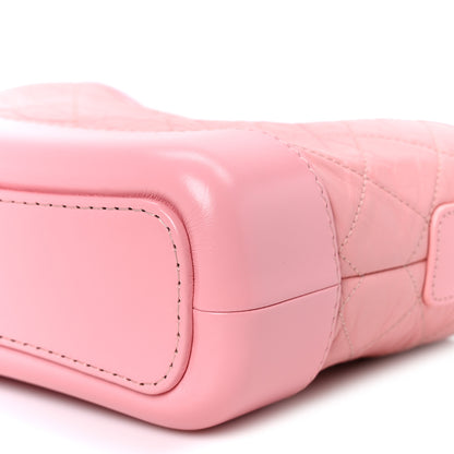 Chanel Aged Calfskin Quilted Small Gabrielle Hobo Pink 9 of 10
