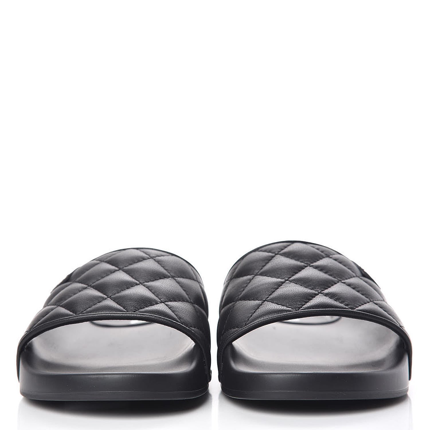 Chanel Lambskin Quilted CC Mules Sandals 39 Black 2 of 10