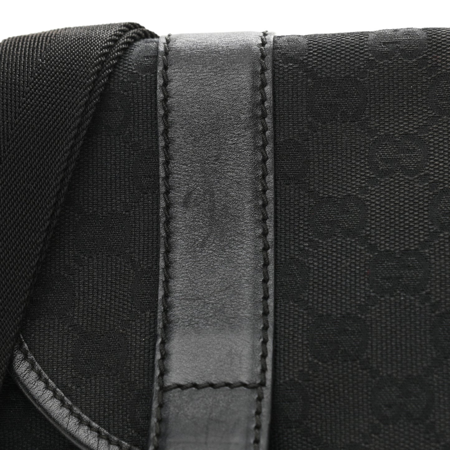 Monogram Small Double Buckle Flap Messenger Bag Black