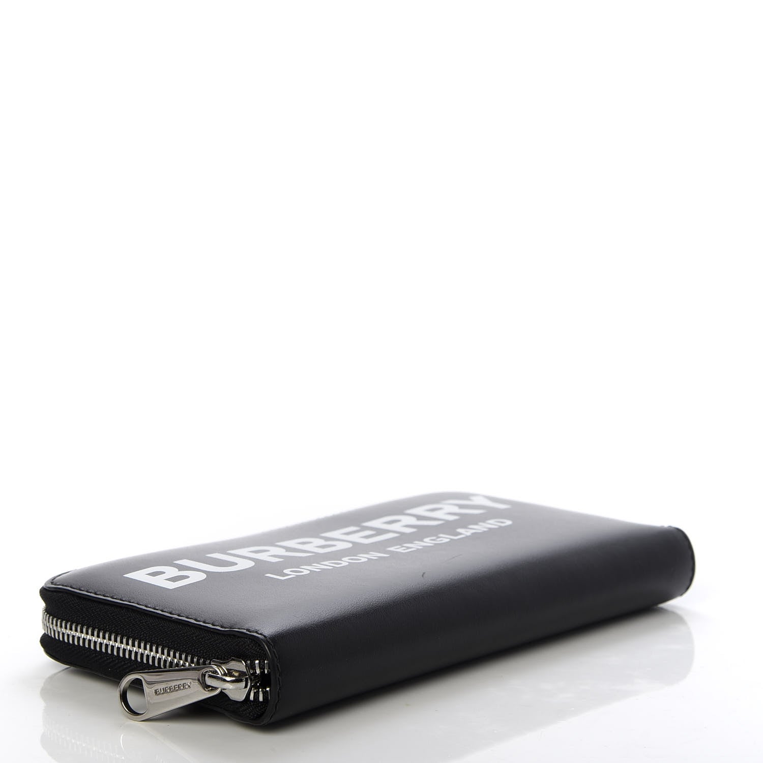 Burberry Smooth Calfskin Logo Print Zip Around Wallet Black 4 of 6