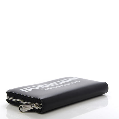 Burberry Smooth Calfskin Logo Print Zip Around Wallet Black 4 of 6