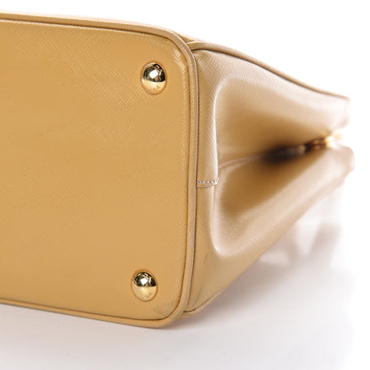 Prada Saffiano Vernice Small Galleria Double Zip Ginestra 16 of 22