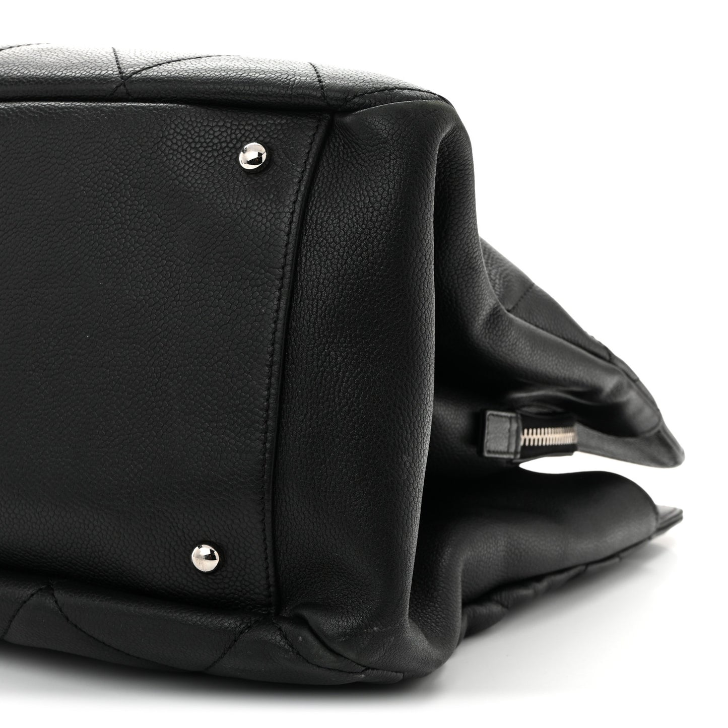 Caviar Quilted Timeless CC XL Shopping Tote Black