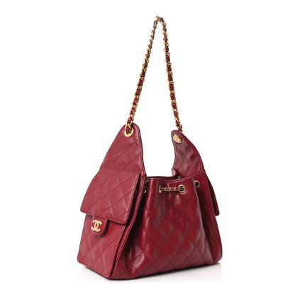 Chanel Caviar Quilted Small Chanel 25 Handbag Burgundy 3 of 11